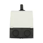 T0-3-8212/I1 Przełącznik zasilania, Styki: 6, 20 A, tabliczka: 1-0-2, 60 °, bez samopowrotu, w obudowie IP65, pokrętło czarne bez możliwości blokady