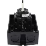 T3-4-8344/I2/SVB-SW Przełącznik Zał.-Wył., 8-bieg., 32 A, 90 °, w obudowie IP65, pokrętło czarne z blokadą na kłódkę