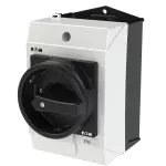 T0-1-8200/I1/SVB-SW Przełącznik Zał.-Wył., 1 bieg., 20 A, 90 °, w obudowie IP65, pokrętło czarne z blokadą na kłódkę