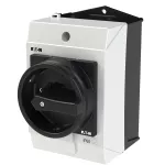 T0-1-8200/I1/SVB-SW Przełącznik Zał.-Wył., 1 bieg., 20 A, 90 °, w obudowie IP65, pokrętło czarne z blokadą na kłódkę
