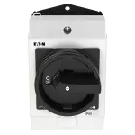 T0-1-8200/I1/SVB-SW Przełącznik Zał.-Wył., 1 bieg., 20 A, 90 °, w obudowie IP65, pokrętło czarne z blokadą na kłódkę