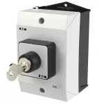 T0-1-102/I1/S Przełącznik Zał.-Wył., 2 bieg., 20 A, napęd kluczykowy S-T0, tabliczka 0-1, 90 °, bez samopowrotu, P, w obudowie IP65, mechanizm blokady przekręcenia kluczyka S-T0