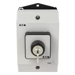 T0-1-102/I1/S Przełącznik Zał.-Wył., 2 bieg., 20 A, napęd kluczykowy S-T0, tabliczka 0-1, 90 °, bez samopowrotu, P, w obudowie IP65, mechanizm blokady przekręcenia kluczyka S-T0