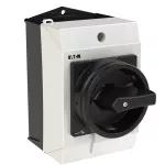 T0-2-1/I1/SVB-SW Przełącznik Zał.-Wył., 3 bieg., 20 A, 90 °, w obudowie IP65, pokrętło czarne z blokadą na kłódkę