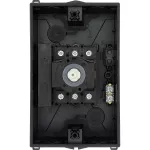 P1-25/I2/SVB-SW/HI11 Rozłącznik główny, 3 bieg.+1NO+1NC, 25 A, funkcja awaryjnego zatrzymania, blok. na kłódkę w pozycji Wył., w obudowie IP65, pokrętło czarne z blokadą na kłódkę