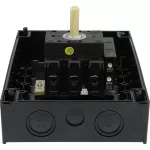 P3-63/I4-SI/HI11 Rozłącznik bezpieczeństwa, 3 bieg.+1NO+1NC, 63 A, funkcja awaryjnego zatrzymania, Blok. w pozycji 0 z osłoną blokady, z tabliczką ostrzegawczą "rozłącznik bezpieczeństwa", w obudowie IP65, pokrętło czerwono-żółte z blokadą na kłódkę