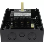 P3-63/I4-SI/HI11 Rozłącznik bezpieczeństwa, 3 bieg.+1NO+1NC, 63 A, funkcja awaryjnego zatrzymania, Blok. w pozycji 0 z osłoną blokady, z tabliczką ostrzegawczą "rozłącznik bezpieczeństwa", w obudowie IP65, pokrętło czerwono-żółte z blokadą na kłódkę