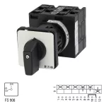 T3-3-8901/EZ Przełącznik Zał.-Wył., 3 bieg. + N + 1 NO + 1 NC, 32 A, 90 °, montaż natablicowy 22,3 mm, pokrętło czarne bez możliwości blokady