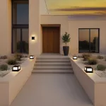 VERTO SQUARE CUP 10W CCT 230V IP65 160X160X110MM CZARNY