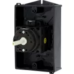 T0-3-15680/I1/SVB Rozłącznik główny, 3 bieg. + N + 1 NO + 1 NC, 20 A, funkcja awaryjnego zatrzymania, 90 °, blok. na kłódkę w pozycji Wył., w obudowie IP65, pokrętło czerwono-żółte z blokadą na kłódkę