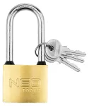Kłódka z długim jarzmem 50 mm, 3 klucze