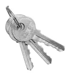 Kłódka z długim jarzmem 50 mm, 3 klucze