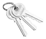 Kłódka 75 mm, 3 klucze