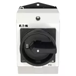 T0-3-8342/I1/SVB-SW Przełącznik Zał.-Wył., 6 bieg., 20 A, 90 °, w obudowie IP65, pokrętło czarne z blokadą na kłódkę