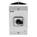 T3-3-8901/I2 Rozłącznik główny, 3 bieg. + N + 1 NO + 1 NC, 32 A, 90 °, w obudowie IP65, pokrętło czarne bez możliwości blokady