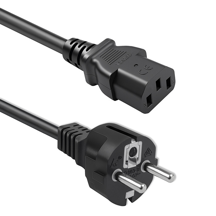 Qoltec Kabel zasilający IEC C13/SCHUKO | 3x1.00mm² | 2.5m
