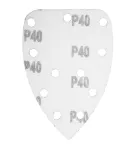 Papier ścierny na rzep, żelazko 80 x 140 mm, P40, 5 szt., z 11 otworami