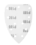 Papiery ścierne na rzep, żelazko 80 x 140 mm, P180, 5 szt., z 11 otworami do 59G336