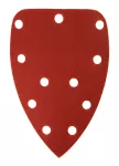 Papiery ścierne na rzep, żelazko 80 x 140 mm, P240, 5 szt., z 11 otworami do 59G336