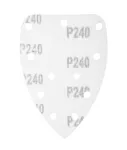 Papiery ścierne na rzep, żelazko 80 x 140 mm, P240, 5 szt., z 11 otworami do 59G336