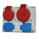 Rozdzielnica stacjonarna JURATA płaska 32A 5P, 16A 5P, 2*GW IP44