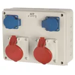 Rozdzielnica stacjonarna CIECHANÓW 2*32A 5P, 2*GW lP44 bez zabezpieczeń