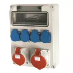 Rozdzielnia stacjonarna HEL IP44 10M 32A 5P, 16A 5P, 4*GW IP44 bez zabezpieczeń