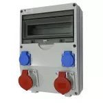 Rozdzielnica stacjonarna POZNAŃ IP65 12M 32A 5P, 16A 5P, 2*GW, wył. L-0-P, IP44 bez zabezpieczeń