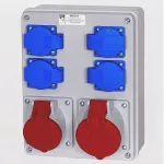 Rozdzielnica stacjonarna ŚWINOUJŚCIE 2*16A 5P, 4*GW IP44 bez zabezpieczeń