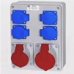 Rozdzielnica stacjonarna ŚWINOUJŚCIE 32A 5P, 16A 5P 4*GW IP44 bez zabezpieczeń