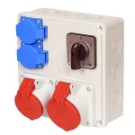 Rozdzielnica stacjonarna ŚWINOUJŚCIE wył. L-0-P 2*32A 5P, 2*GW IP44 bez zabezpieczeń