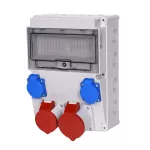 Rozdzielnica stacjonarna JASTARNIA IP44 11M 2*32A 5P, 2*GW IP44 bez zabezpieczeń