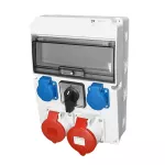 Rozdzielnica stacjonarna JASTARNIA IP44 11M wył. 0-1, 40A, 32A 5P, 16A 5P, 2*GW IP44 bez zabezpieczeń