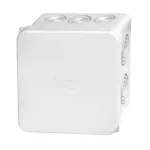 Puszka instalacyjna z dławikami membranowymi, zatrzaskowa, IP65, wym.: 100*100*50 mm