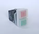 Przycisk sterujący XB4 dwuklawiszowy NO+NC zielono-czerwony IP65, tablicowy