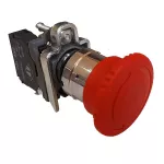 Przycisk sterujący XB4 grzybkowy pokrętny NC czerwony, tablicowy