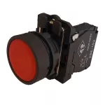 Przycisk sterujący XB5 z guzikiem krytym NC czerwony IP65, pasuje do kaset XAL