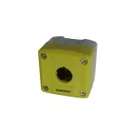 Kaseta sterownicza do przycisków XB5, 1 otwór, podstawa szara, pokrywa żółta, IP 65