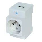 Gniazdo na szynę TH35 16A 2P+Z 230V