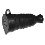 Gniazdo przenośne elastomerowe z zatyczką 16A 2P+Z 230V IP44 z bolcem czarne