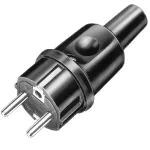 Wtyczka gumowa 16A 2P+Z 230V IP44 Uni-Schuko czarna