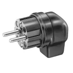 Wtyczka w pełni gumowa 16A 2P+Z 230V IP44 Uni-Schuko czarna