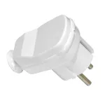 Wtyczka kątowa z tworzywa 16A 2P+Z 230V biała