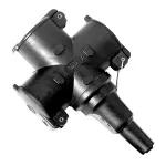 Gniazdo przenośne potrójne gumowe 16A 2P+Z 230V IP44 z bolcem czarne