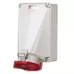 139 - Gniazdo naścienne 2-częściowe, 125A 4p 6h 400V, IP67, X-CONTACT, zaciski śrubowe