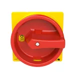 T0-2-8900/EA/SVB Przełącznik Zał.-Wył., 3 bieg. + N, 20 A, 90 °, montaż natablicowy, pokrętło czerwono-żółte z blokadą na kłódkę