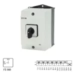 T3-4-15682/I2 Przełącznik Zał.-Wył., 6 bieg. + 1 NO + 1 NC, 32 A, 90 °, w obudowie IP65, pokrętło czarne bez możliwości blokady