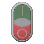 M22-DDLM-GR-X1/X0 Napęd przycisku podwójnego, podświetlane