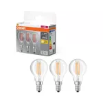 Lampa LED BASE Classic P40 4W/827 230V Filament szkło przezroczyste E14 FS3 OSRAM