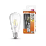 Lampa LED, klasyczny kształt bańki Edison 7W 827 230V szkło przezroczyste E27